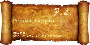 Polster Loretta névjegykártya